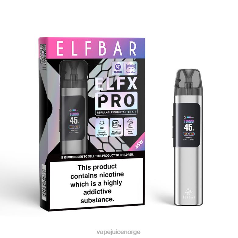 ELFBAR ELFX Pro Åpne POD -enhet Sliver XDBJN1