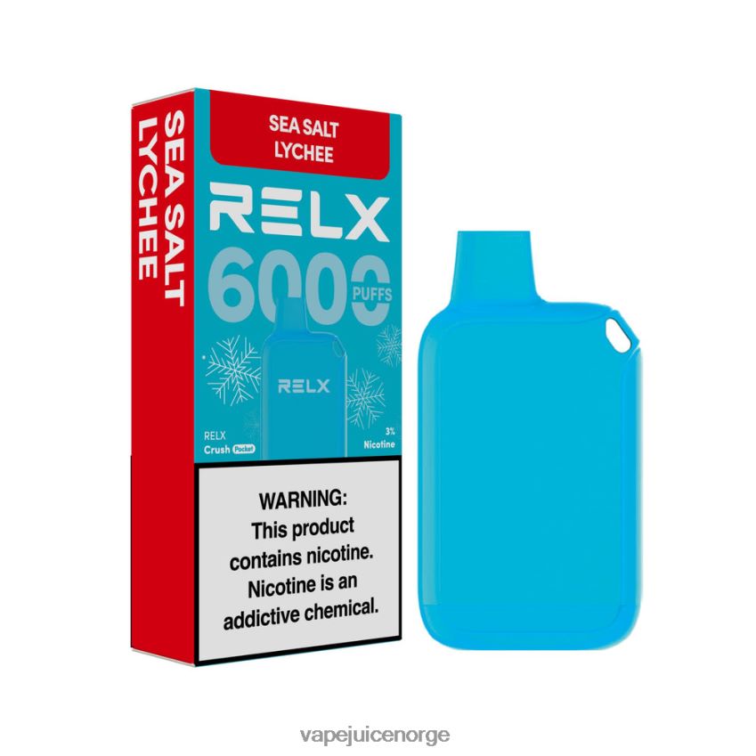 Vape Juice havsalt litchi - RELX Crush Pocket 6000 isete 88006N14