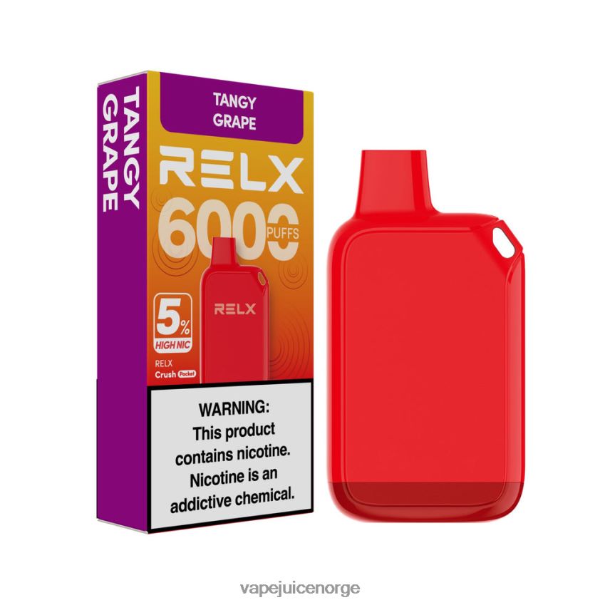 Vape Norge syrlig drue - RELX Crush Pocket 6000 5% høy nic 88006N27
