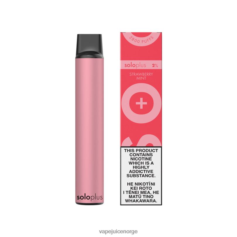 Vape Juice jordbær mynte | Solo Plus engangs vape 2N08026