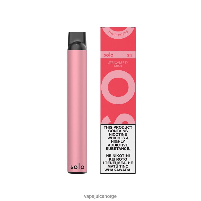 Vape Juice jordbær mynte | Solo engangs vape 2N0804