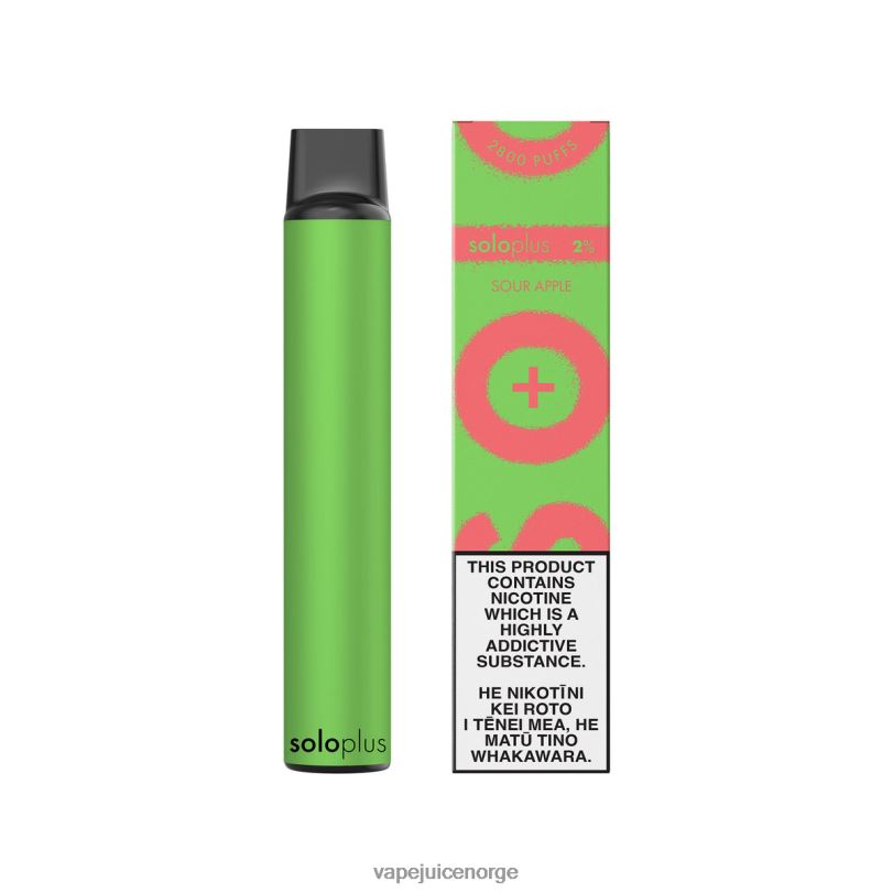 Vape Juice surt eple | Solo Plus engangs vape 2N08030