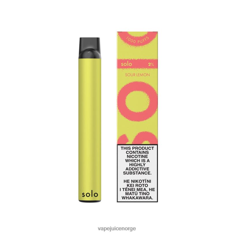 Vape Juice syrlig sitron | Solo engangs vape 2N08012