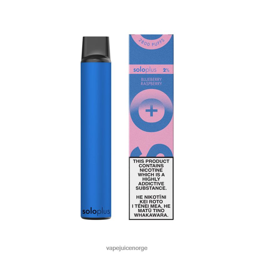 Vape Norge blåbær bringebær | Solo Plus engangs vape paradis samling 2N08039