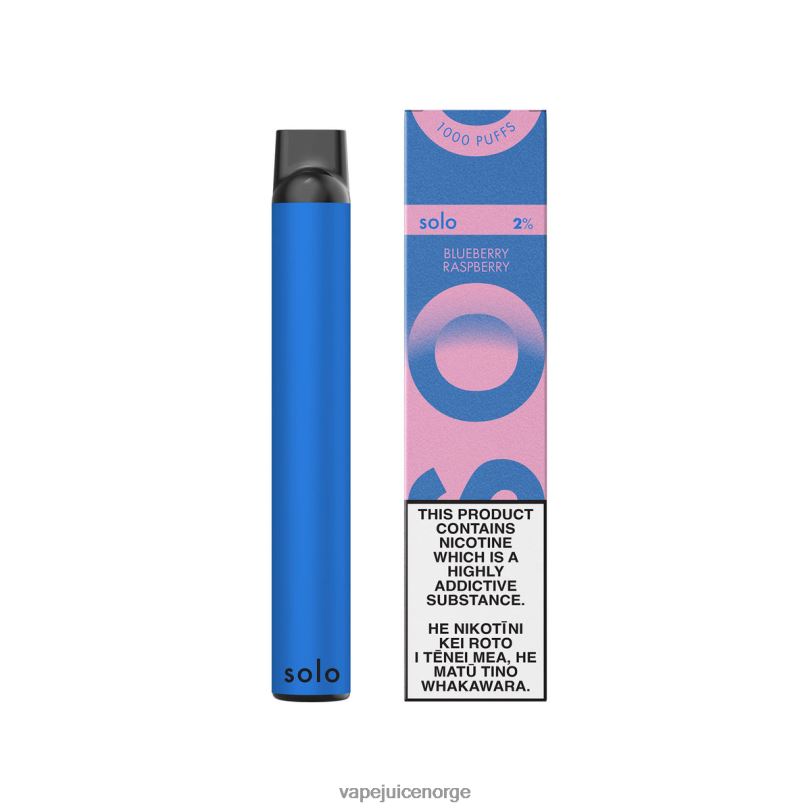 Vape Norge blåbær bringebær | Solo engangs vape paradis samling 2N08019