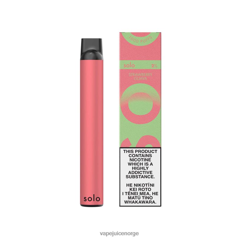 Vape Norge jordbær guava | Solo engangs vape paradis samling 2N08021