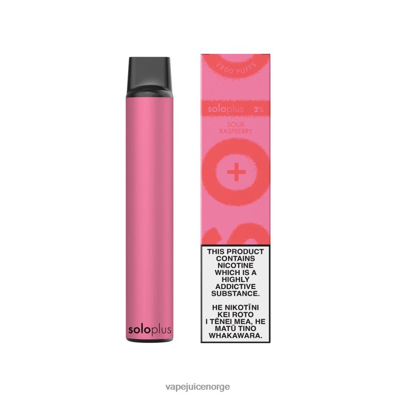Vape Norge syrlig bringebær | Solo Plus engangs vape 2N08035