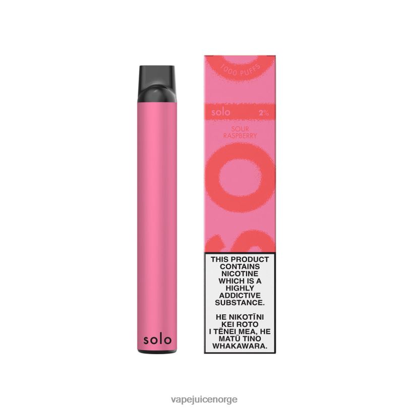 Vape Norge syrlig bringebær | Solo engangs vape 2N08013