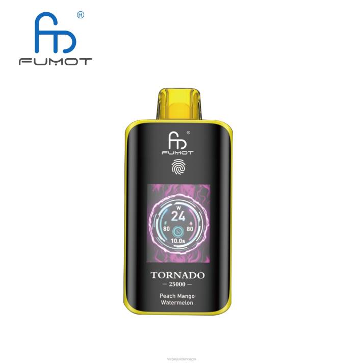 Fumot Tornado 25000 engangsvape fersken mango vannmelon | 644V9 Vape Liquid