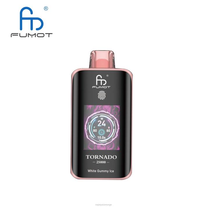 Fumot Tornado 25000 engangsvape hvit gummiaktig is | 644V14 Vape Liquid