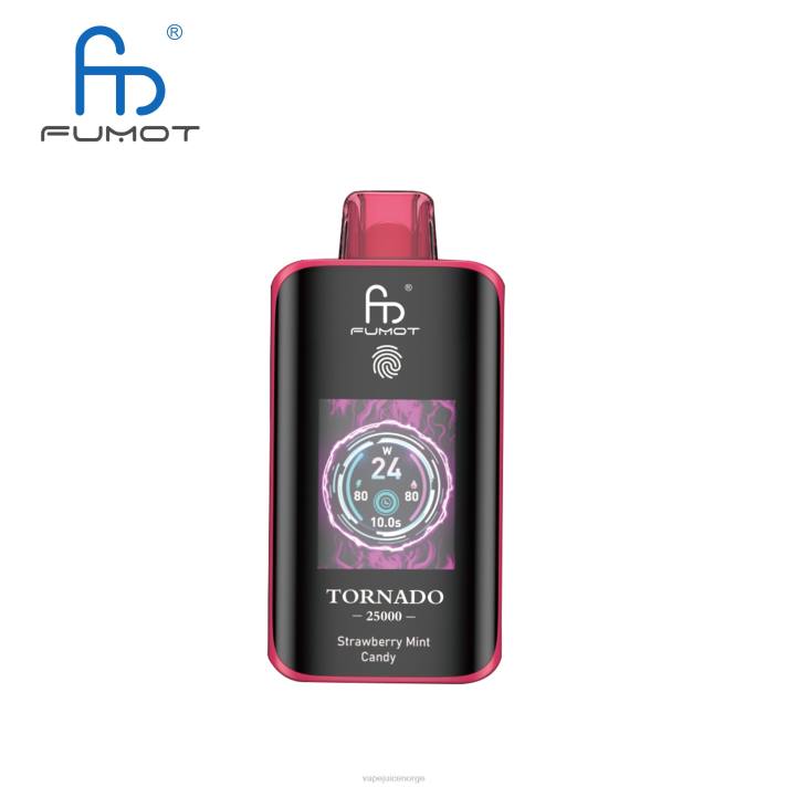 Fumot Tornado 25000 engangsvape jordbær mynte godteri | 644V15 Vape Liquid