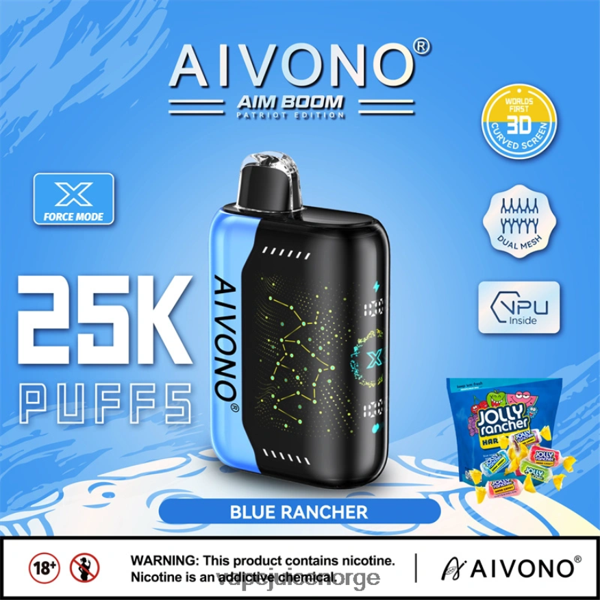 Aivono AIM BOOM 25 000 blå rancher - P26VZ8344 Vape Juice