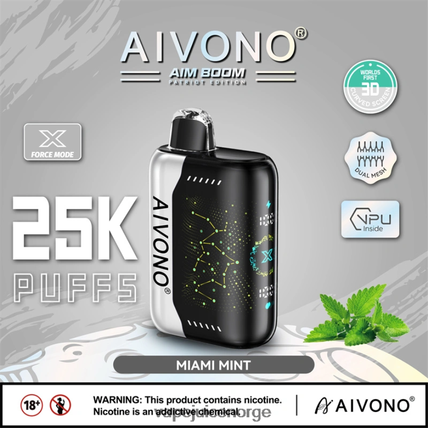 Aivono AIM BOOM 25 000 miami mynte - P26VZ8349 Vape Norge