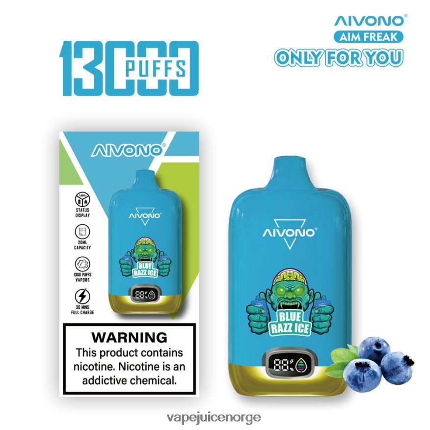 Aivono AIM FREAK 13000 blå razz is - P26VZ8242 Vape Juice