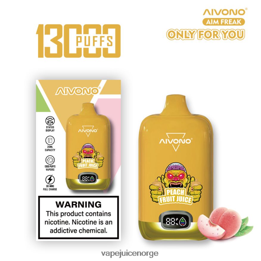 Aivono AIM FREAK 13000 fersken fruktjuice - P26VZ8245 Vape Norge