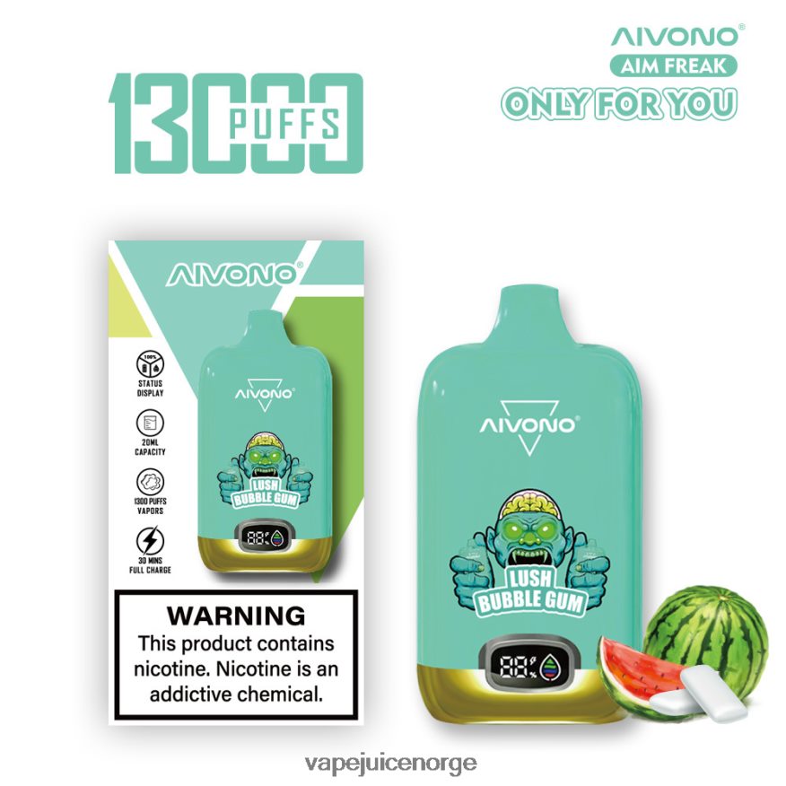 Aivono AIM FREAK 13000 frodig tyggegummi - P26VZ8247 Vape Norge
