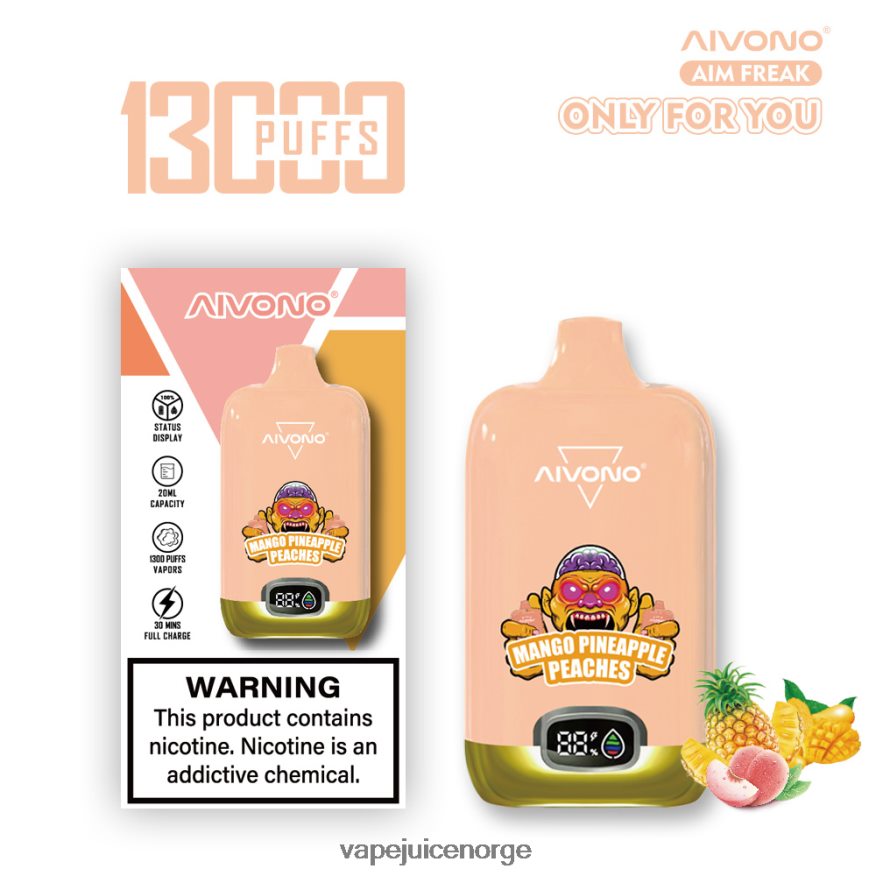 Aivono AIM FREAK 13000 mango ananas fersken - P26VZ8250 Vape Juice