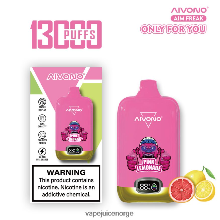 Aivono AIM FREAK 13000 rosa limonade - P26VZ8249 Vape Norge