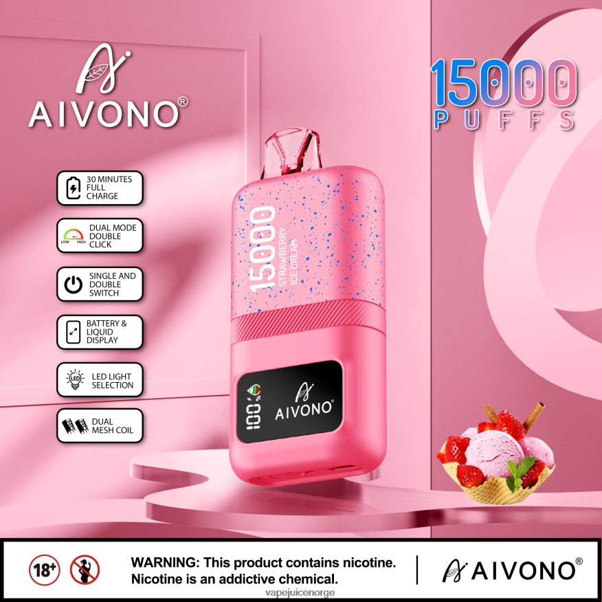 Aivono AIM magic 15 000 jordbæris - P26VZ866 Vape Juice