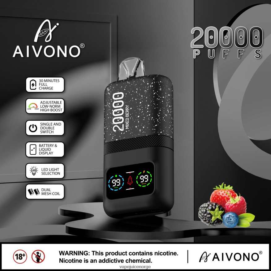 Aivono AIM magic 20 000 blandet bær - P26VZ878 Vape Juice