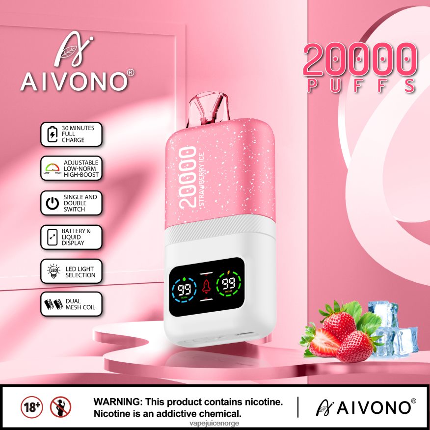 Aivono AIM magic 20 000 jordbæris - P26VZ874 Vape Juice