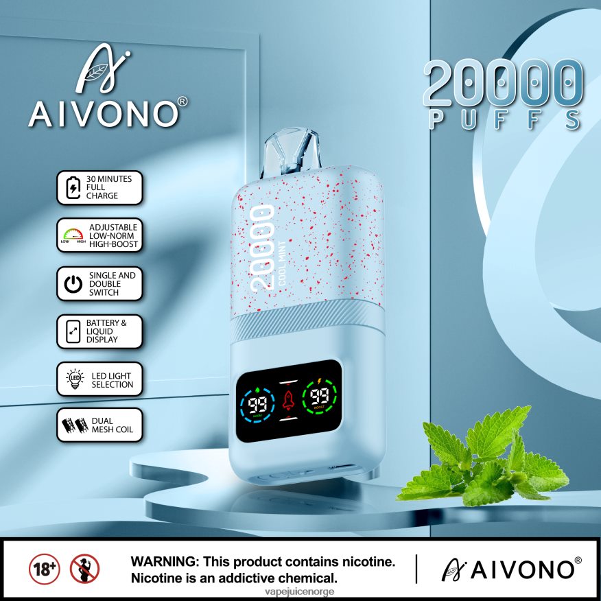 Aivono AIM magic 20 000 kjølig mynte - P26VZ884 Vape Juice