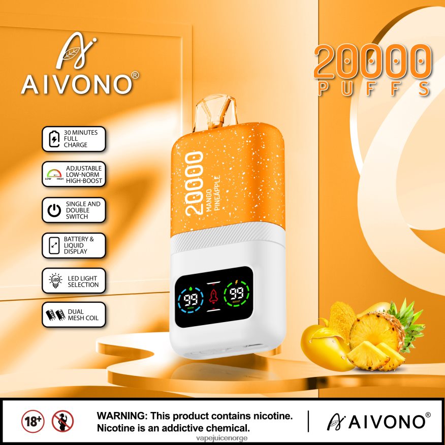 Aivono AIM magic 20 000 mango ananas - P26VZ877 Vape Norge