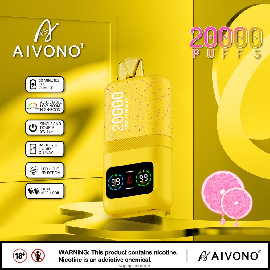 Aivono AIM magic 20 000 rosa sitronis - P26VZ883 Vape Norge