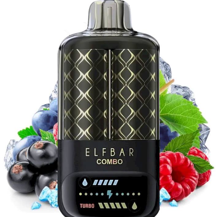 Vape Juice 2N0T8 - solbær bringebær og drue Elf Bar Combo 25 000