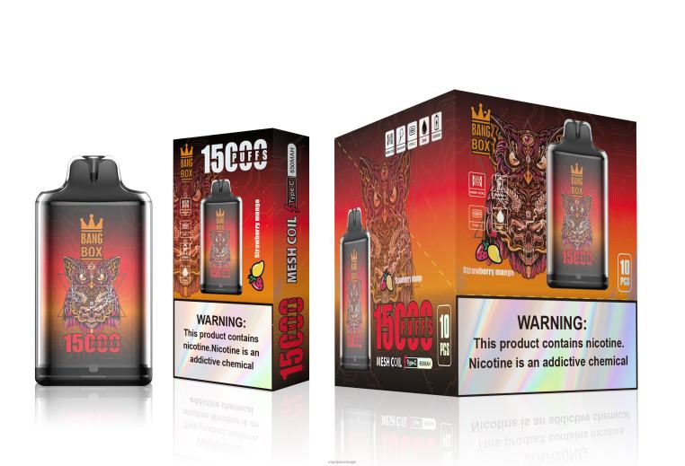 Vape Juice D6HP8101 jordbær mango - Bang Box s1-15000 drag