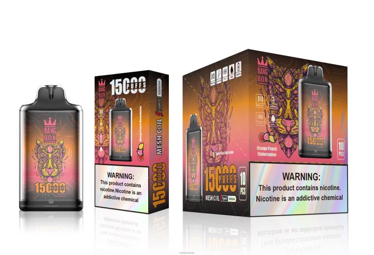 Vape Juice D6HP8107 mango fersken vannmelon - Bang Box s1-15000 drag