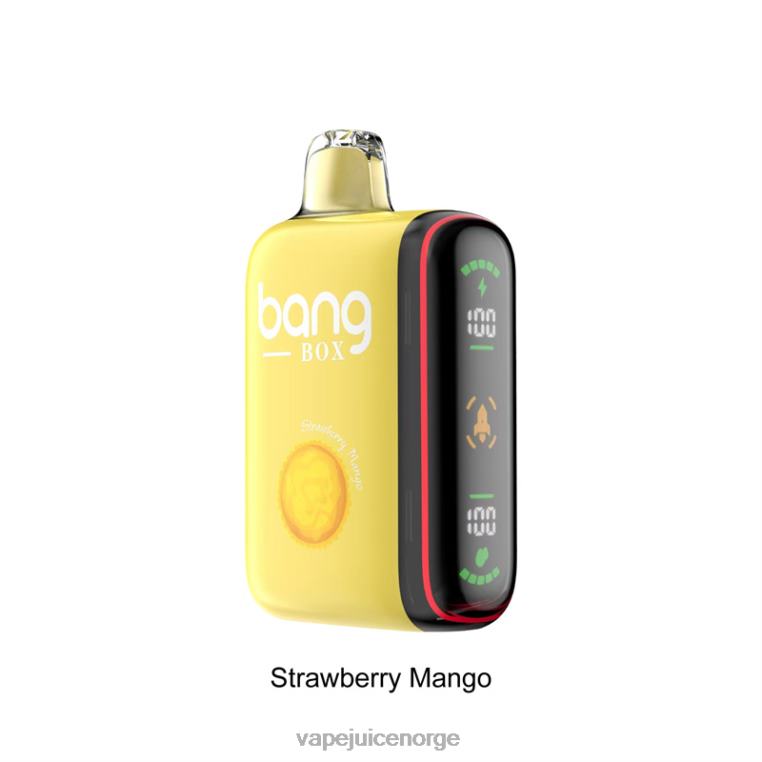 Vape Juice D6HP835 jordbær mango - Bang Box 9000-18000 puffs intelligent kraftdisplay