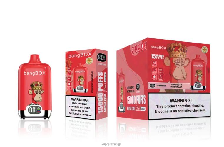 Vape Juice D6HP847 jordbær vannmelon - Bang Box 15000 drag