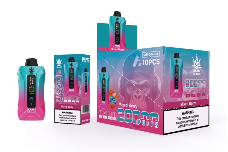 Vape Juice D6HP85 blandet bær - Bang Beach 20000 puffs smart screen vape
