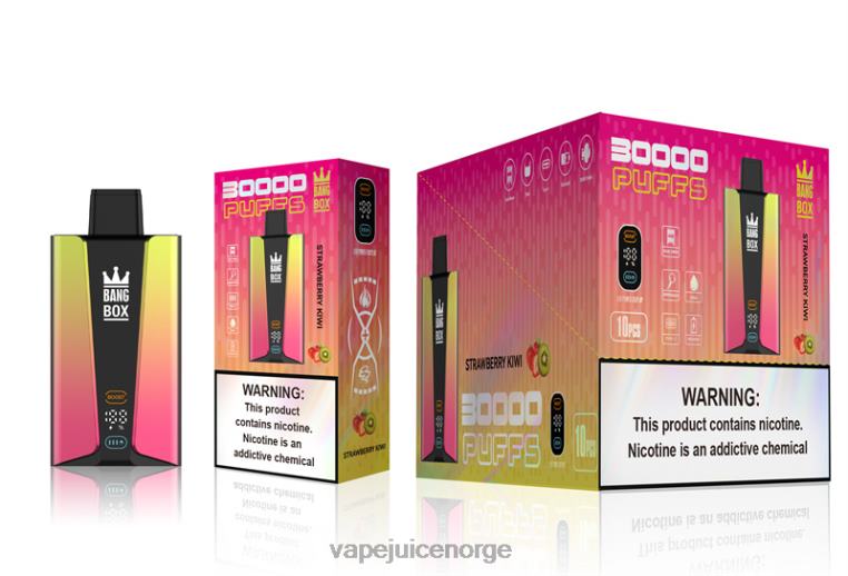 Vape Juice D6HP874 jordbær kiwi - Bang Box 30000 puffs smartskjerm