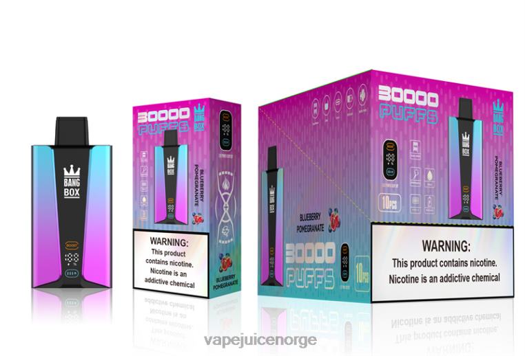 Vape Juice D6HP880 blåbær pomgerante - Bang Box 30000 puffs smartskjerm