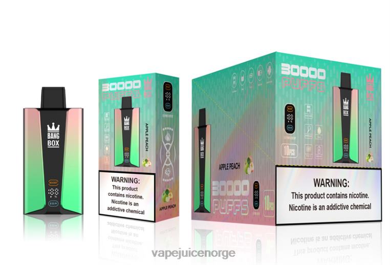 Vape Juice D6HP883 eple fersken - Bang Box 30000 puffs smartskjerm