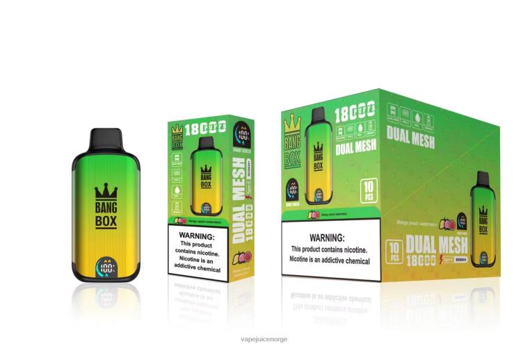 Vape Juice D6HP889 mango fersken vannmelon - Bang Box 18000 drag