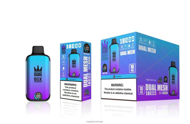 Vape Juice D6HP895 trippel bæris - Bang Box 18000 drag