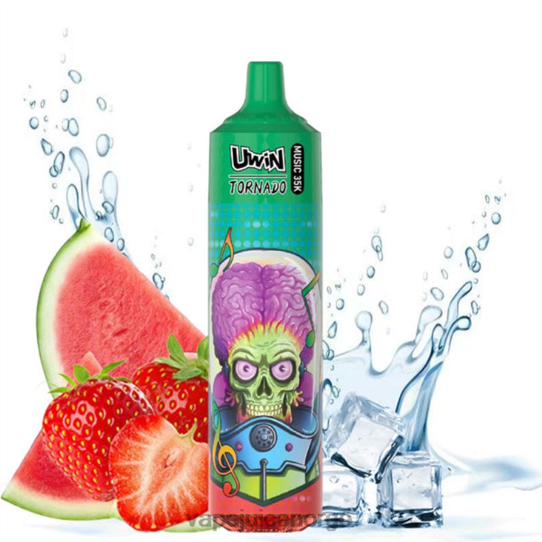 Vape Juice jordbær vannmelon | UWIN CRYSTAL 35k engangsvape 6886Z18