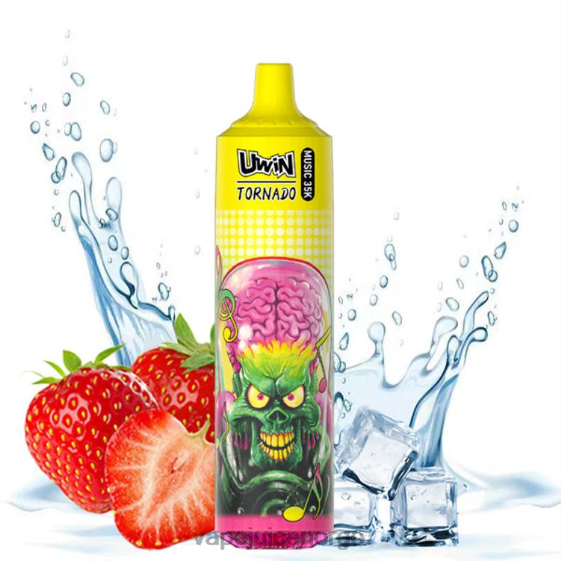 Vape Juice jordbæris | UWIN CRYSTAL 35k engangsvape 6886Z24