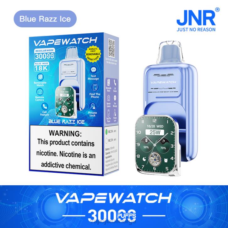 Vape Med Nikotin blå razz is - JNR vape klokke TXZ811