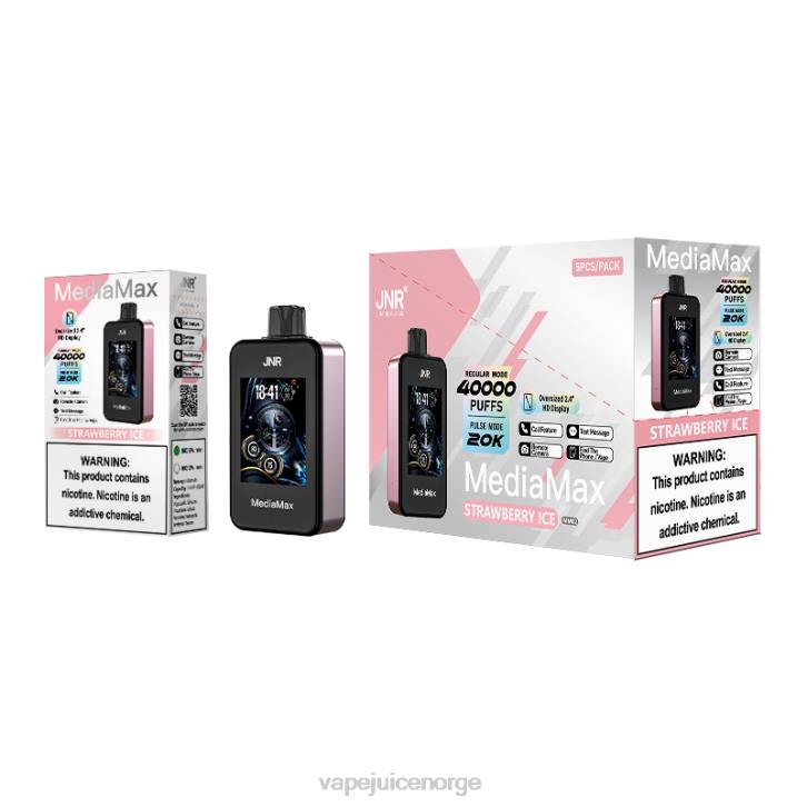Vape Med Nikotin jordbæris - JNR MediaMax 40k puff TXZ817