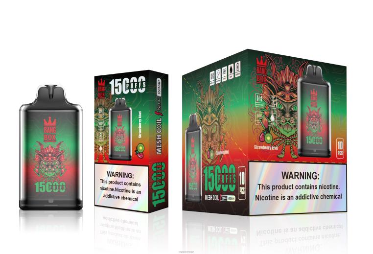 Vape Norge D6HP8100 jordbær kiwi - Bang Box s1-15000 drag