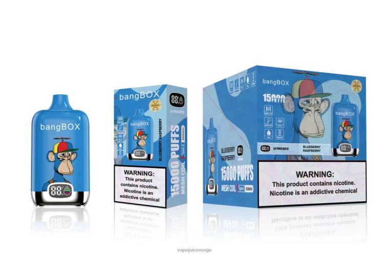 Vape Norge D6HP846 blåbær bringebær - Bang Box 15000 drag