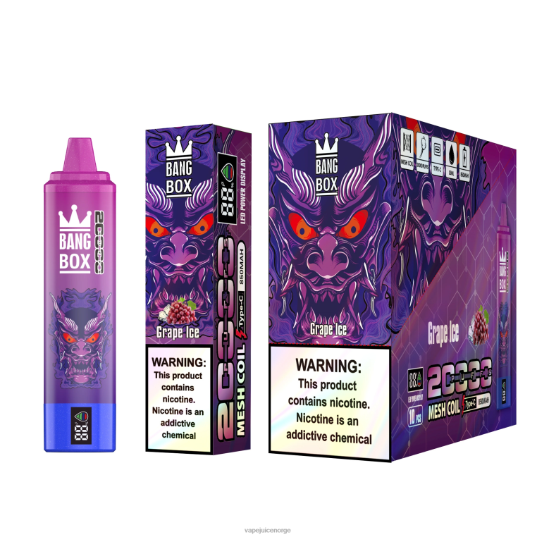 Vape Norge D6HP861 drue is - Bang Box 20000 puffs smartskjerm