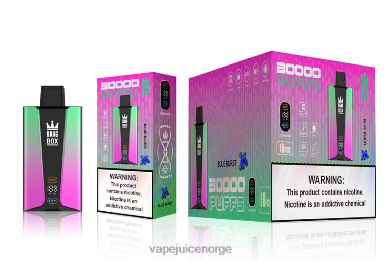 Vape Norge D6HP882 blått utbrudd - Bang Box 30000 puffs smartskjerm