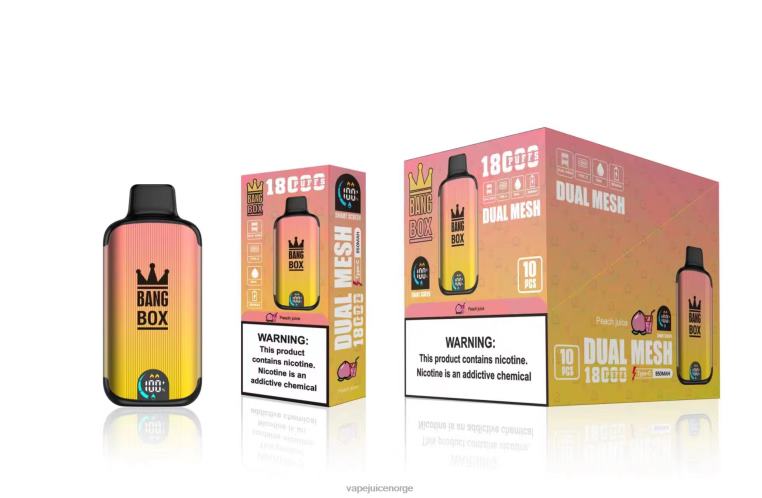 Vape Norge D6HP891 ferskenjuice - Bang Box 18000 drag