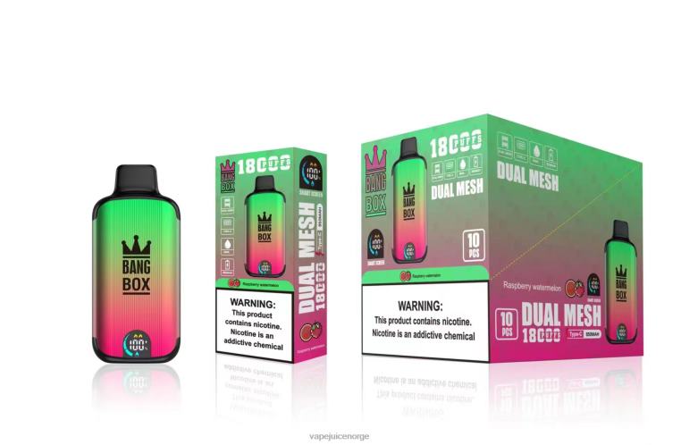 Vape Norge D6HP897 bringebær vannmelon - Bang Box 18000 drag