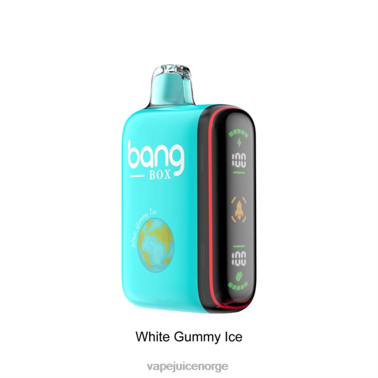 Vape Pen D6HP830 hvit gummiaktig is - Bang Box 9000-18000 puffs intelligent kraftdisplay